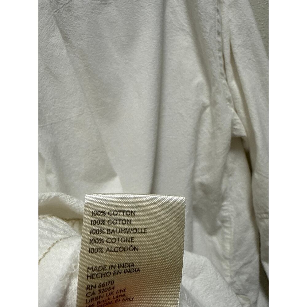 Free People We The Free White Denim Oversized Long Sleeve Button Down Size Lg - Picture 8 of 9